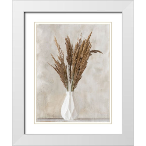 Pampass Vase 2 White Modern Wood Framed Art Print with Double Matting by Allen, Kimberly