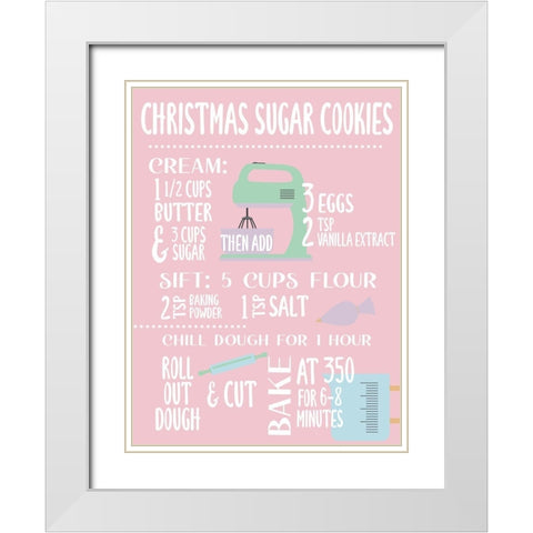 Christmas Cookies White Modern Wood Framed Art Print with Double Matting by Allen, Kimberly