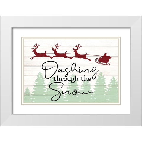 Dashing White Modern Wood Framed Art Print with Double Matting by Allen, Kimberly