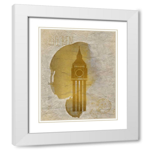 A Day in London B White Modern Wood Framed Art Print with Double Matting by Allen, Kimberly