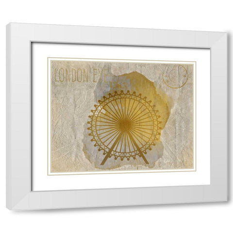 A Day in London C White Modern Wood Framed Art Print with Double Matting by Allen, Kimberly