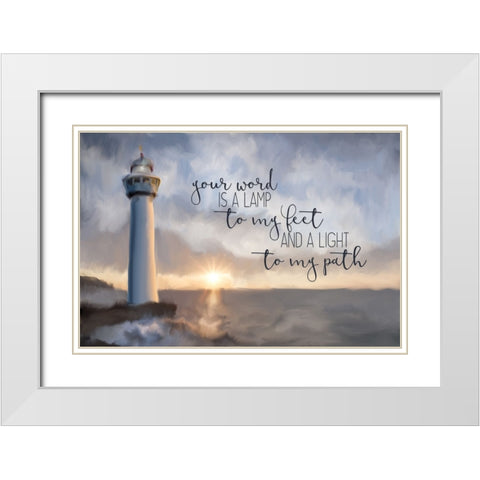 Your Word V2 White Modern Wood Framed Art Print with Double Matting by Allen, Kimberly