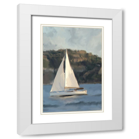 Out To Sea V2 White Modern Wood Framed Art Print with Double Matting by Allen, Kimberly