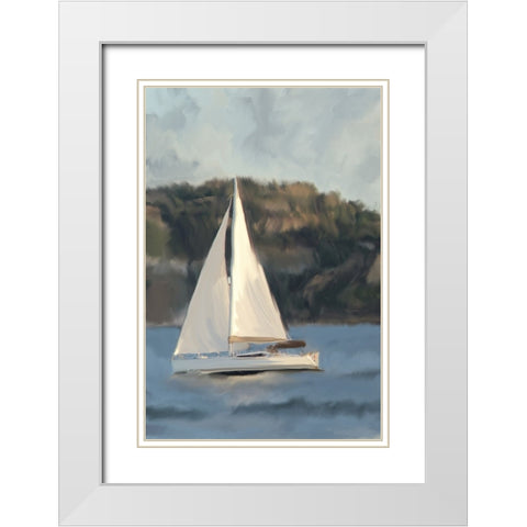 Out To Sea V2 White Modern Wood Framed Art Print with Double Matting by Allen, Kimberly