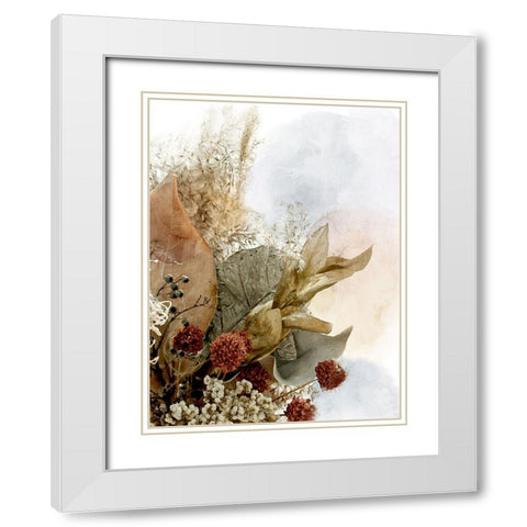 Harvest Floral White Modern Wood Framed Art Print with Double Matting by Allen, Kimberly
