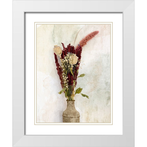 Autumns Song Florals White Modern Wood Framed Art Print with Double Matting by Allen, Kimberly