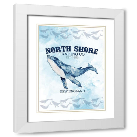 North Shore White Modern Wood Framed Art Print with Double Matting by Allen, Kimberly