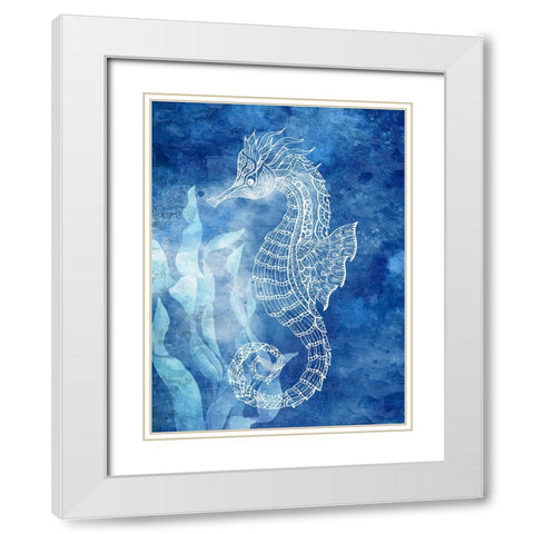 White Sea Creatures 2 White Modern Wood Framed Art Print with Double Matting by Allen, Kimberly