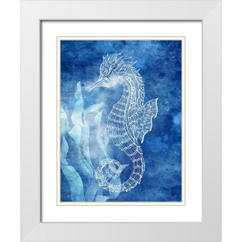 White Sea Creatures 2 White Modern Wood Framed Art Print with Double Matting by Allen, Kimberly