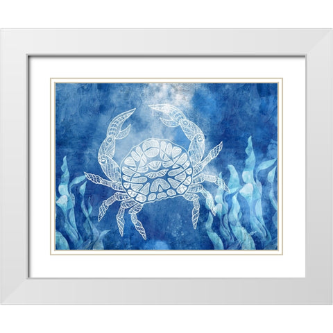 White Sea Creatures 3 White Modern Wood Framed Art Print with Double Matting by Allen, Kimberly