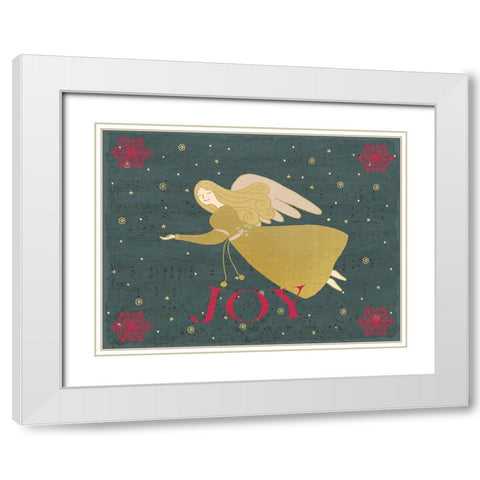 Christmas Angel V2 White Modern Wood Framed Art Print with Double Matting by Allen, Kimberly