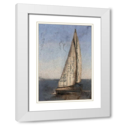 Sailing White Modern Wood Framed Art Print with Double Matting by Allen, Kimberly