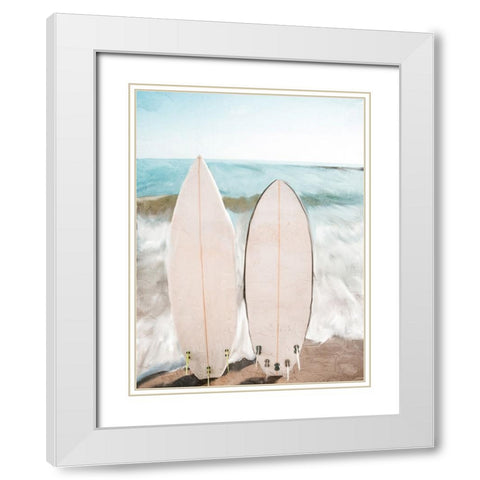 Surf White Modern Wood Framed Art Print with Double Matting by Allen, Kimberly