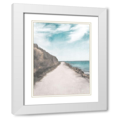 Sandy Road White Modern Wood Framed Art Print with Double Matting by Allen, Kimberly