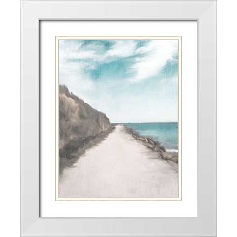 Sandy Road White Modern Wood Framed Art Print with Double Matting by Allen, Kimberly