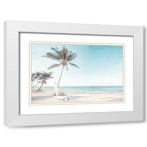 Surf White Modern Wood Framed Art Print with Double Matting by Allen, Kimberly