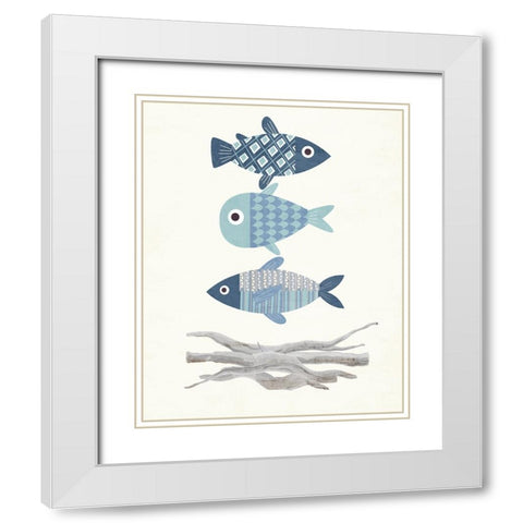 Stacked 2 White Modern Wood Framed Art Print with Double Matting by Allen, Kimberly
