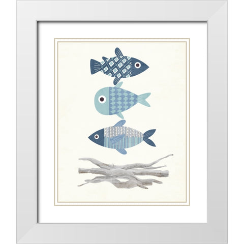 Stacked 2 White Modern Wood Framed Art Print with Double Matting by Allen, Kimberly