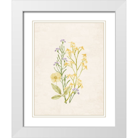 Wildflowers 1 White Modern Wood Framed Art Print with Double Matting by Allen, Kimberly