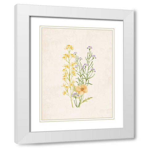 Wildflowers 2 White Modern Wood Framed Art Print with Double Matting by Allen, Kimberly