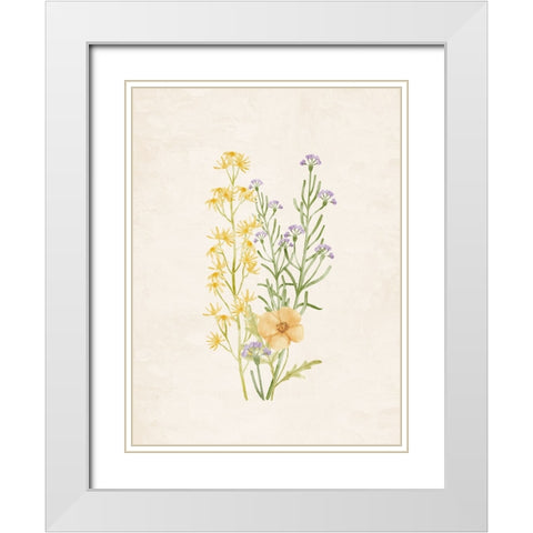 Wildflowers 2 White Modern Wood Framed Art Print with Double Matting by Allen, Kimberly