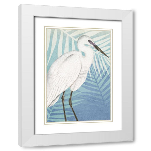 Cranes 1 White Modern Wood Framed Art Print with Double Matting by Allen, Kimberly