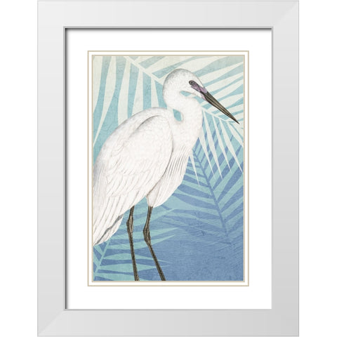 Cranes 1 White Modern Wood Framed Art Print with Double Matting by Allen, Kimberly