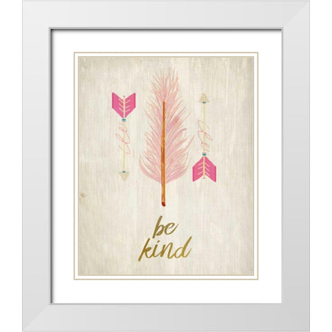 Have Courage 3 White Modern Wood Framed Art Print with Double Matting by Allen, Kimberly