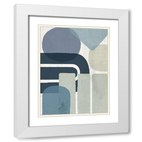 Abstract Shape 2 White Modern Wood Framed Art Print with Double Matting by Allen, Kimberly