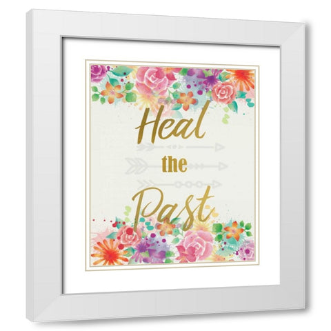 Heal The Past White Modern Wood Framed Art Print with Double Matting by Allen, Kimberly