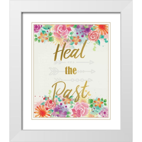 Heal The Past White Modern Wood Framed Art Print with Double Matting by Allen, Kimberly