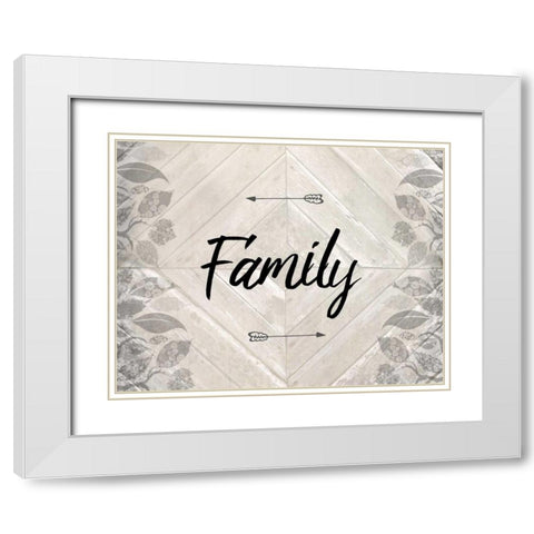 Family B White Modern Wood Framed Art Print with Double Matting by Allen, Kimberly