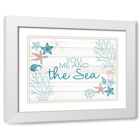 You Me White Modern Wood Framed Art Print with Double Matting by Allen, Kimberly