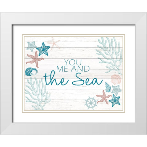 You Me White Modern Wood Framed Art Print with Double Matting by Allen, Kimberly