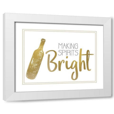 Cheer 2 White Modern Wood Framed Art Print with Double Matting by Allen, Kimberly