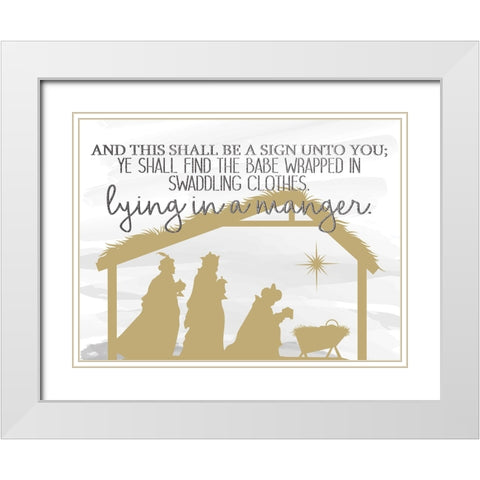 And This Shall Be White Modern Wood Framed Art Print with Double Matting by Allen, Kimberly