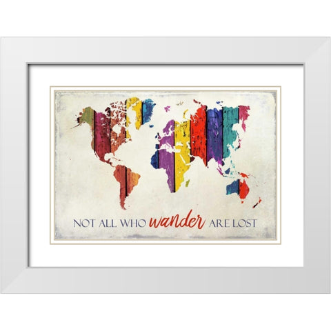 Wander White Modern Wood Framed Art Print with Double Matting by Allen, Kimberly