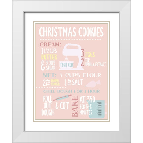 Christmas Cookies White Modern Wood Framed Art Print with Double Matting by Allen, Kimberly