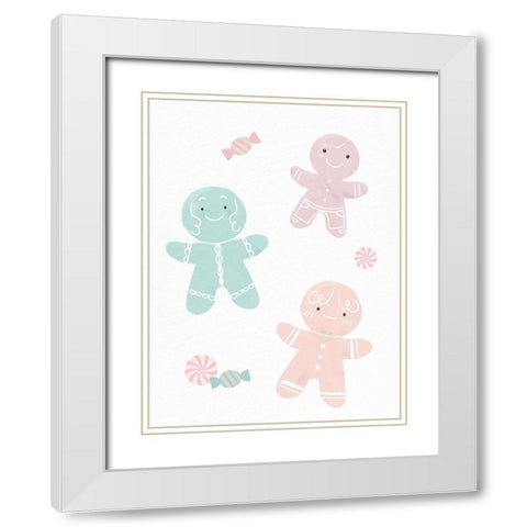 Pastel Gingerbread White Modern Wood Framed Art Print with Double Matting by Allen, Kimberly