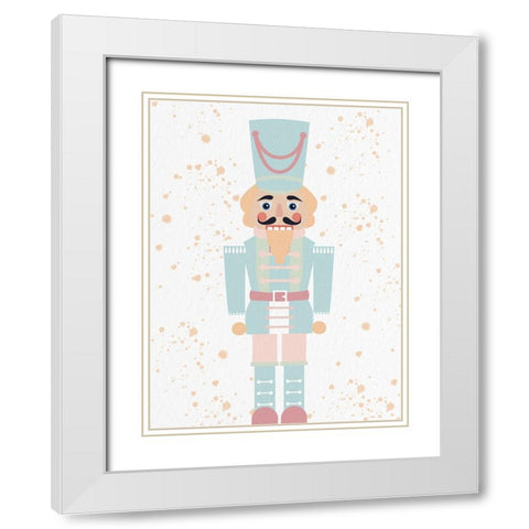 Pastel Nutcracker 1 White Modern Wood Framed Art Print with Double Matting by Allen, Kimberly