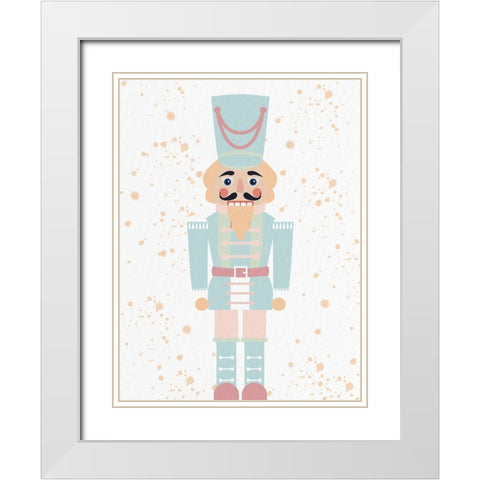 Pastel Nutcracker 1 White Modern Wood Framed Art Print with Double Matting by Allen, Kimberly