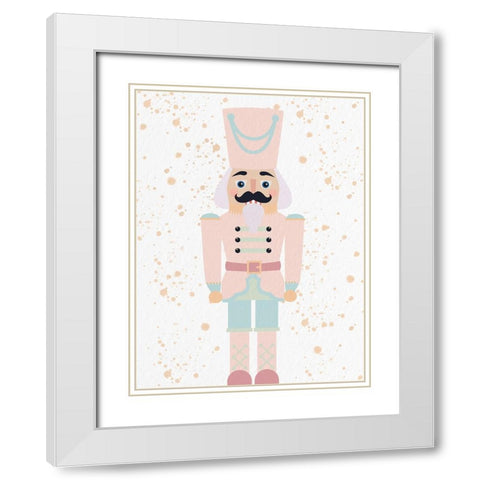 Pastel Nutcracker 2 White Modern Wood Framed Art Print with Double Matting by Allen, Kimberly