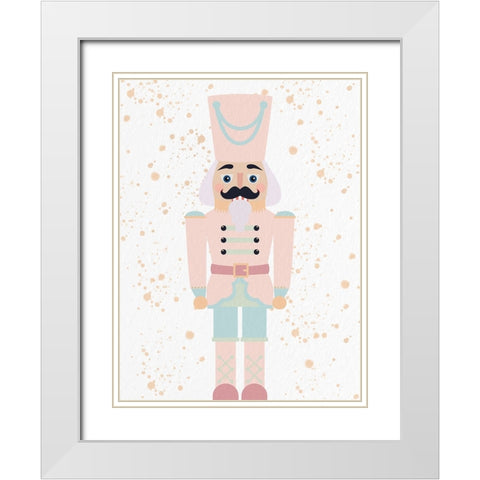 Pastel Nutcracker 2 White Modern Wood Framed Art Print with Double Matting by Allen, Kimberly