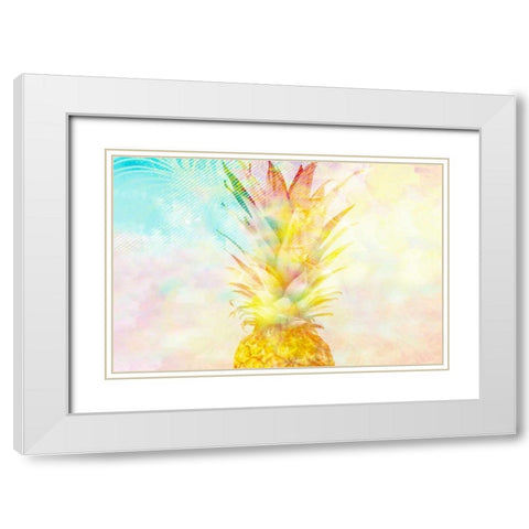 Pinneapple Dreaming White Modern Wood Framed Art Print with Double Matting by Allen, Kimberly