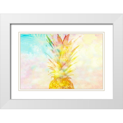 Pinneapple Dreaming White Modern Wood Framed Art Print with Double Matting by Allen, Kimberly