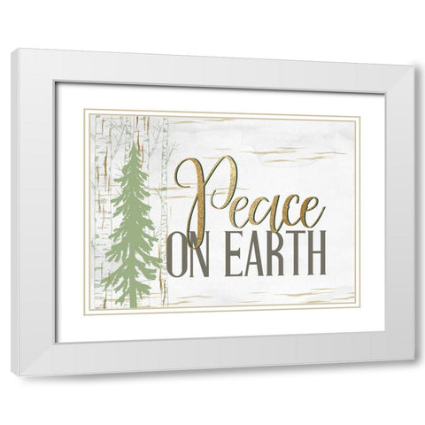 On Earth White Modern Wood Framed Art Print with Double Matting by Allen, Kimberly