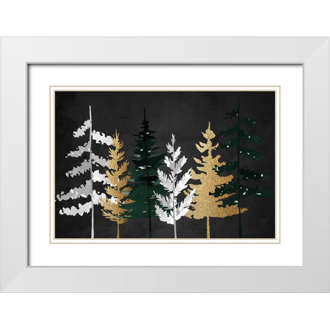 In the Pines White Modern Wood Framed Art Print with Double Matting by Allen, Kimberly