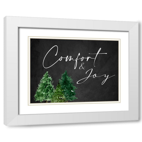 Comfort and Joy White Modern Wood Framed Art Print with Double Matting by Allen, Kimberly
