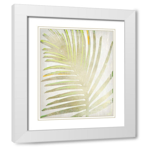 Tropical Palms 1 White Modern Wood Framed Art Print with Double Matting by Allen, Kimberly