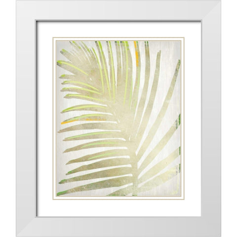 Tropical Palms 1 White Modern Wood Framed Art Print with Double Matting by Allen, Kimberly